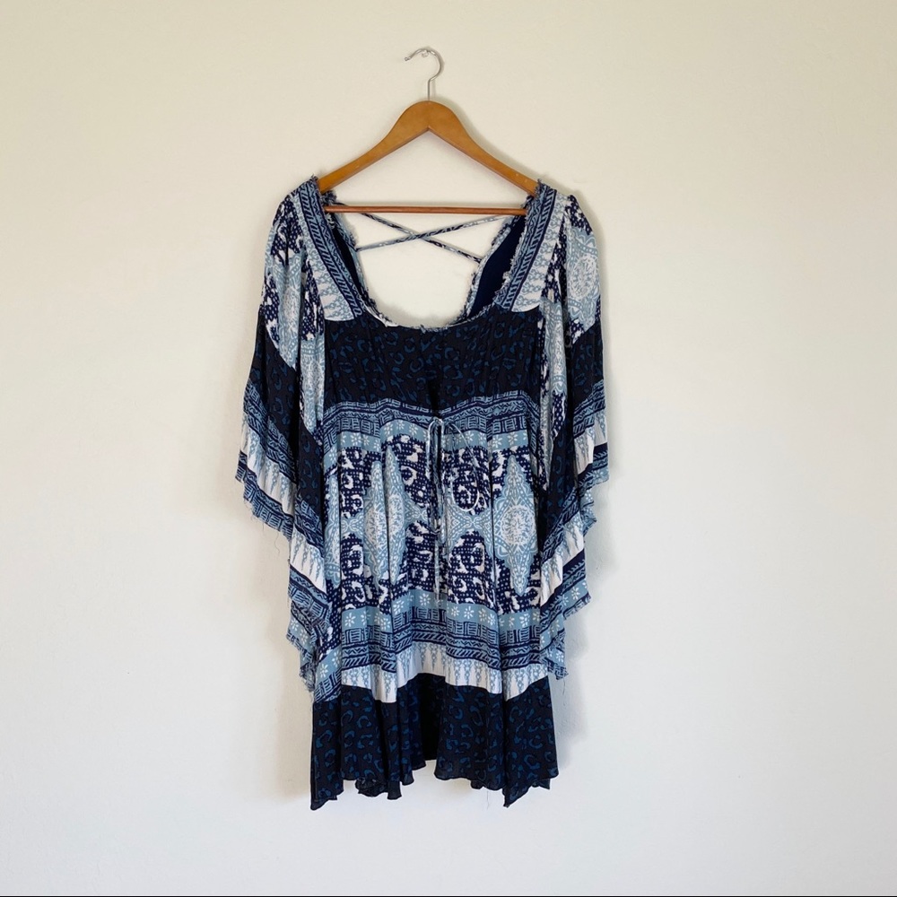 Free People Heart of Gold Dress in Indigo Combo S - Picture 5 of 8